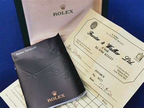 rolex paperwork